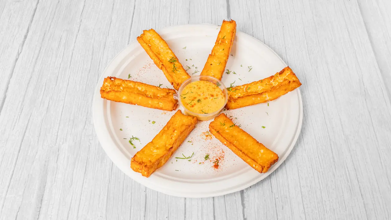 Halloumi fries served with dip